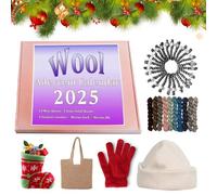 Wool Advent 2025 Calendar, 24 Days Christmas Countdown Wool Knitting Yarn, Easy Crochet Knitting Soft Yarn Calendar, Christmas Knittings Yarns S-titch Kit for Knitters Every Season and Occasion