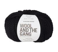 Knitting Wool and the Gang Alpachino Merino Chunky Plain Yarn - 12 Ply - 110 yds - Space Black