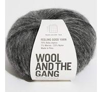 Wool and the Gang Feeling Good Yarn 84 Silver Fox Grey