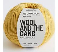 Wool and the Gang Shiny Happy Cotton 177 Chalk Yellow