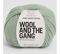 Wool and the Gang Shiny Happy Cotton 33 Eucalyptus Green
