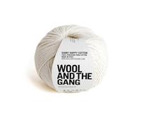 Wool and the Gang - Shiny Happy Cotton, Ivory White, 100g