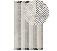 Rug EMIRLER White 140 x 200 cm Wool