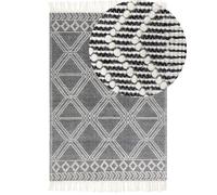 Wool Area Rug 160 x 230 cm Grey and Off-White TOPRAKKALE