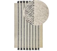 Wool Area Rug 160 x 230 cm Off-White and Black TACETTIN
