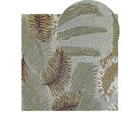 Wool Area Rug 200 x 200 cm Plant Motif VIZE