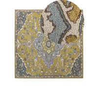 Wool Area Rug 200x 200 cm Yellow and Blue MUCUR