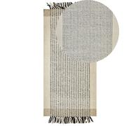 Wool Area Rug 80 x 150 cm Beige and Black DIVARLI