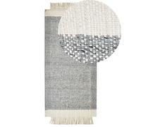 Rug TATLISU Grey 80 x 150 cm Wool