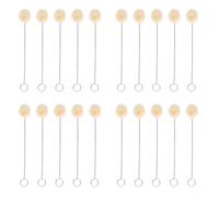 Wool Ball Brush Leather Dyeing Polishing Tool 20PCS Metal Handle DIY Crafts Projects