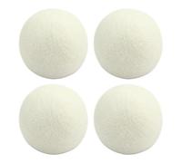 Wool Balls for Dryer - Set of 4 Natural Fabric Softener Balls | Laundry Wool Dryer Balls | Handmade Wool Laundry Balls |Reusable Fabric Softener Ball for Reduce Clothing Wrinkles and Saves Drying Time