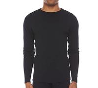 Wool Basics Men's Midweight 100% Merino Wool Crew Black - Anti Odor No Itch Renewable Fabric - black - XXL