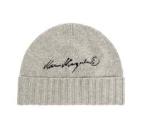 Wool Beanie with Embroidered Logo - unisex - MM6 Maison Margiela - Accessories - Gray - M - Accessories M