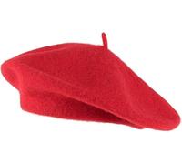 Wool Beret Hat for Women & Men French Style Berer Hat Plain Classic Color Beret Hats, Unisex Soft Warm Outdoor Vintage Artist Hat's Beanie Hats (UK, Alpha, One Size, Red)