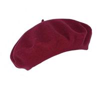 Wool Beret hat Women, Female Autumn and Winter England Retro Hundred with Autumn Candy Colour Painter Octagonal Beret - Claret