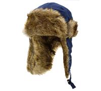 Wool Blend Aviator Trapper hat Trooper Ear Flaps Ushanka Eskimo Russian Warm Winter Cold…, Navy Classic Solid, One Size