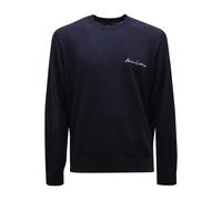 Wool Blend Crew Neck Jumper - male - Armani - Round-neck Knitwear - Blue - 2XL - Knitwear 2XL