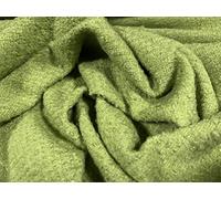 Wool Blend Heavyweight bouclé Fabric with Lurex Sparkle, per metre - Green & Gold Metallic