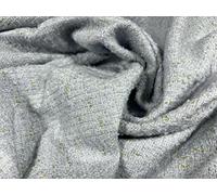 Wool Blend Heavyweight bouclé Fabric with Lurex Sparkle, per metre - Pale Blue & Gold Metallic