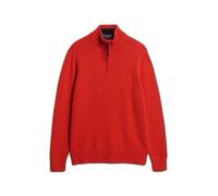Superdry Wool Blend Half Zip Sweater Orange M Men