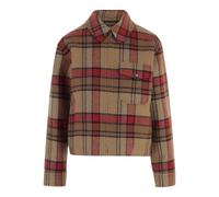 Wool-Blend Shirt with Check Pattern - female - Woolrich - Light Jackets - Multicolor - S - Jackets S