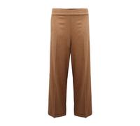 Wool Blend Trousers Flannel Drawstring Trousers - female - D.Exterior - Straight Trousers - Brown - L - Trousers L