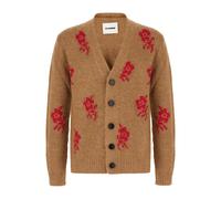 Wool Blend V-Neck Cardigan- male- Jil Sander- Cardigans- Brown- M- Knitwear M