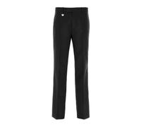 Wool Blend Wide-Leg Pant - male - Burberry - Suit Trousers - Black - XL - Trousers XL