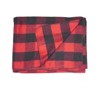 Wool Buffalo Plaid Blanket Throw Rug Red & Black Check | Army Style Warm Wool Throw for Camping, Sofa, Picnic & Outdoor Use | Classic Tartan Check Blanket for Home & Travel