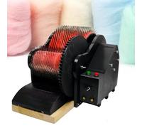 Wool Carding Machine - Electric Drum Carder with Adjustable Speed and Foot Pedal, Fast Wool Blending Wheel for Fiber Combing and Blending, Ideal for Crafting