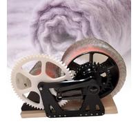 Wool Carding Machine Hand Crank, Wooden Blending Board for Carding Wool Fibers, DIY Craft Making Tool, Remove Fiber Impurities, Wood Base