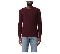 Wool Cashmere Cable Knit Crewneck - male - Polo Ralph Lauren - Round-neck Knitwear - Red - L - Knitwear L