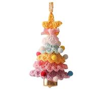 Wool Christmas Tree Pendant Ornaments Delightful Handmade Crochet Hanging For A Memorable Stained Glass (Watermelon Red, One Size)
