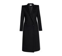 Wool Coat - female - Alexander McQueen - Single-Breasted Coats - Black - L - Coats L