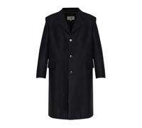 Wool Coat With Raw-Edge Finishing - male - MM6 Maison Margiela - Single-Breasted Coats - Black - L - Coats L