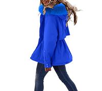 Wool Coats for Women Womens Winter Coats Plus Size, Woemns Ladies Warm Hooded Outerwear Solid Thick Padded Jacket Windproof Raincoat Winter Warm Snow Coat(A-1,3XL)