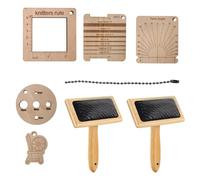 Wool Comb Brush Set - 8 Smooth Handle Carding Brushes, Wire Felting Tools | Needle Felting Grooming Kit for Pets Dogs Cats