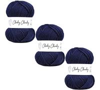 Wool Couture Cheeky Super Chunky Yarn - Super Soft 100% Merino Wool for Knitting, Crochet, Amigurumi & Craft Projects - Oxford Blue, 100g Ball - 3-Pack