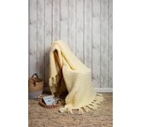 Wool Couture Herringbone Blanket Knitting Kit + Knitting Pocket Book - Silver Level in Cream Wool Couture Cream