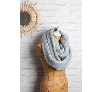 Infinity Scarf Knitting Kit - Beginner Basics Wool Couture Grey One Size