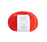 Wool Couture The Merino Yarn - 100% Merino Wool Aran Weight Yarn for Knitting, Crochet, Amigurumi & Craft Projects - Poppy Red, 50g Ball (65m) - Super Soft Wool Yarn - 1-Pack
