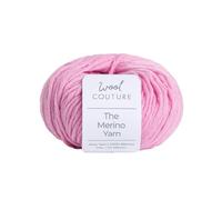 Wool Couture The Merino Yarn - 100% Merino Wool Aran Weight Yarn for Knitting, Crochet, Amigurumi & Craft Projects - Peony Pink, 50g Ball (65m) - Super Soft Wool Yarn - 1-Pack