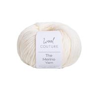 Wool Couture The Merino Yarn - 100% Merino Wool Aran Weight Yarn for Knitting, Crochet, Amigurumi & Craft Projects - Natural Cream, 50g Ball (65m) - Super Soft Wool Yarn - 1-Pack