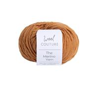 Wool Couture The Merino Yarn - 100% Merino Wool Aran Weight Yarn for Knitting, Crochet, Amigurumi & Craft Projects - Caramel, 50g Ball (65m) - Super Soft Wool Yarn - 1-Pack