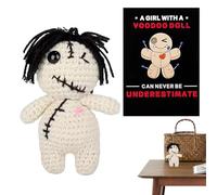 Wool Crochet Doll - Positive Crochet Animals | Gift | Horrible Crochet Doll With Inspirational Card | Desk Decoration