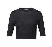 Wool Crop Top - female - Dsquared2 - Round-neck Knitwear - Black - L - Knitwear L