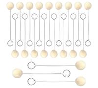 Wool Daubers Ball Brush, 20 PCS Leather Dye Tool with Metal Handle, Wool Balls Brush Leathercraft Tools Leather Dye Tool for Dying Staining DIY Crafts Projects Shoe Shine Polish