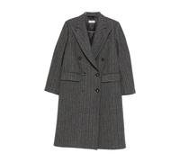 Wool Double-Breasted Coat - female - Alberto Biani - Double-Breasted Coats - Gray - 2XS - Coats 2XS