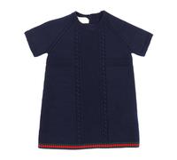 Wool Dress with Web Detail - female - Gucci - Dresses - Blue - 2 Y | 92 CM - Kids 2 Y | 92 CM