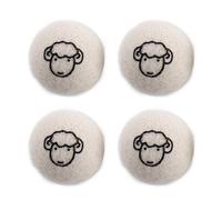 Wool Dryer Balls for Laundry Fabric Softener, Save Energy & Reduce Wrinkles, Reusable Wool Laundry Balls(4 pcs-with pattern)